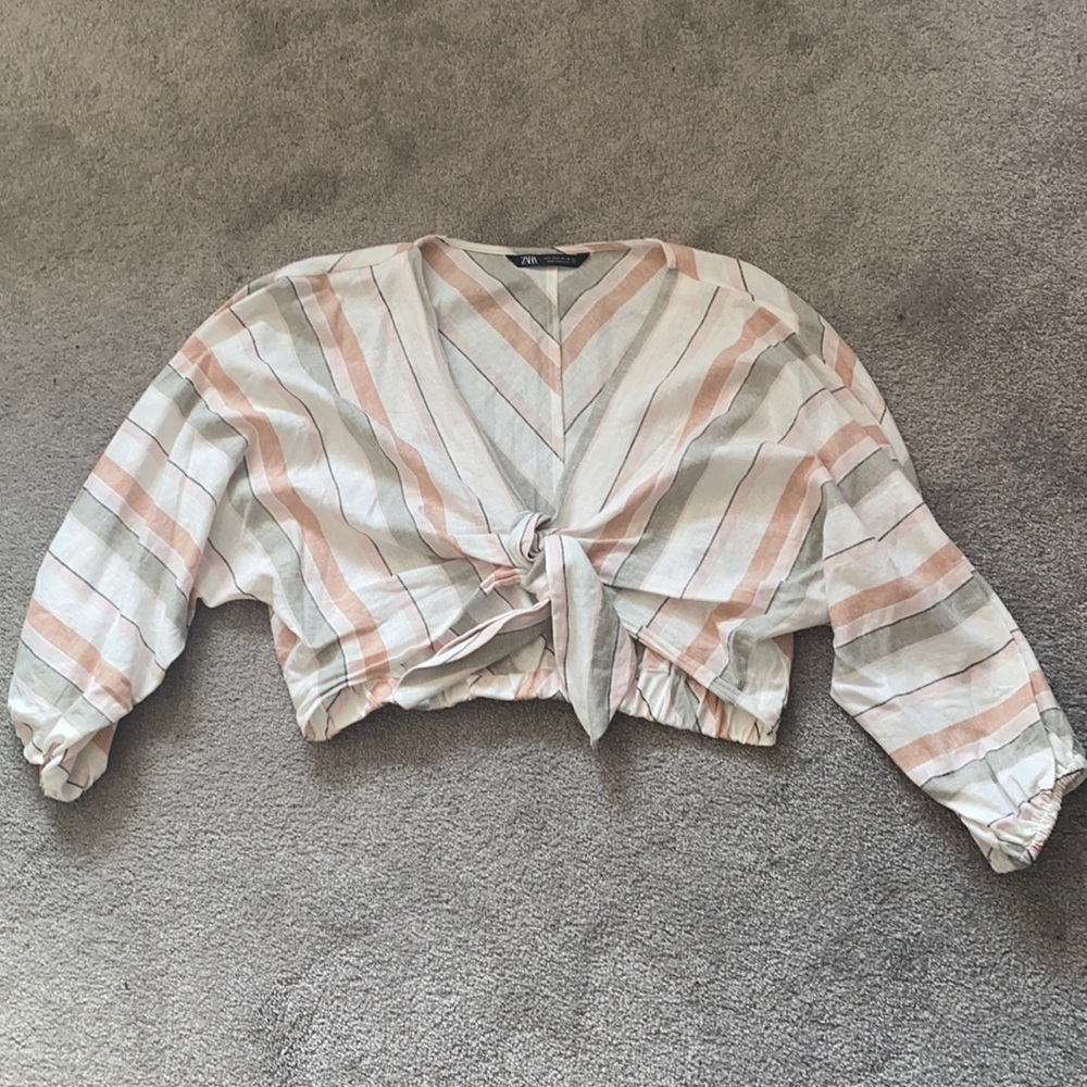 Zara White Crop Top